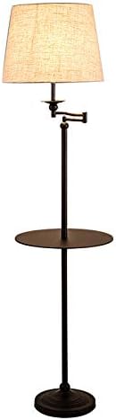 CLLCR Simple Floor Lamp Living Room Bedroom Vertical Storage Tray Floor Lamp Study Room Reading Lamp
