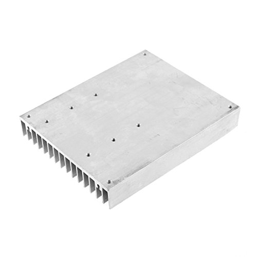 Aluminum Slotted Cooling Fin Heatsink 120mm x 100mm x 18mm Silver Tone