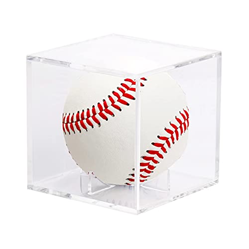 LuxRound Baseball Display Case, Baseball Memorabilia Display Case Clear