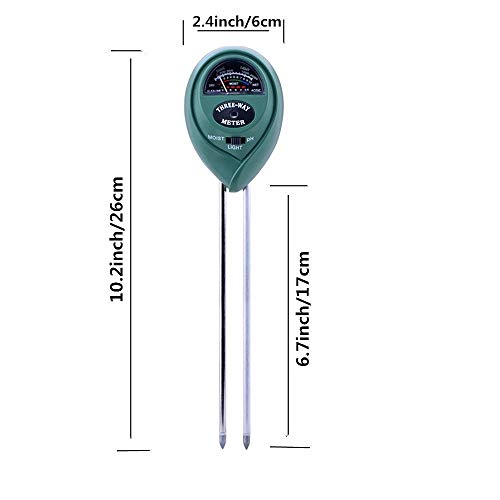 image for LiyuanQ Soil pH Meter, 3-in-1 Soil Test Kit for Moisture, Light & pH/A