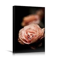 Canvas Wall Art Pink Petal Close Up Bedroom Close Up Colorful Floral Multicolor Petal Photography Romantics - 12x18 inches