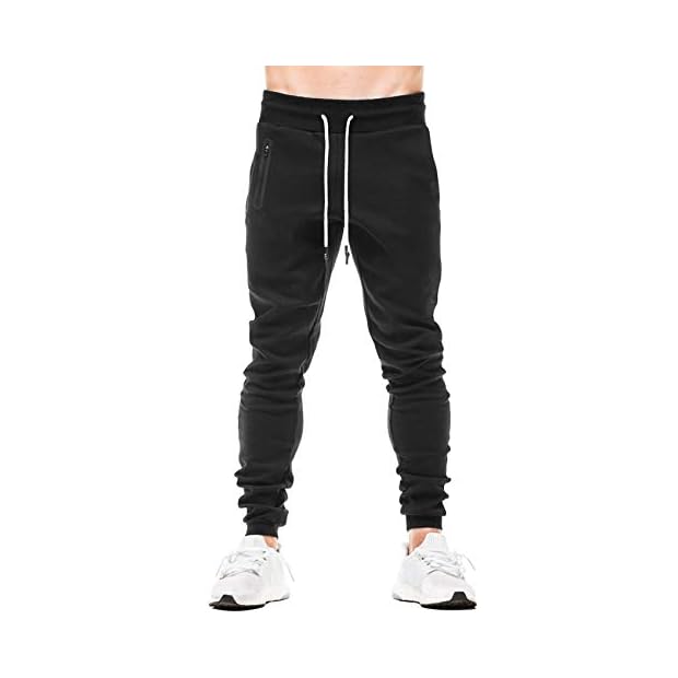 Susclude Men’s Gym Sweatpants Drawstring Slim Fit Fitness Exercise