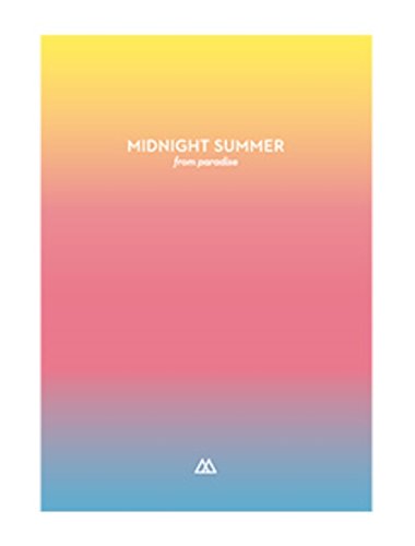 Midnight Summer Undated Planner with Happy New year Coloring postcard (TROPICAL GRADATION)