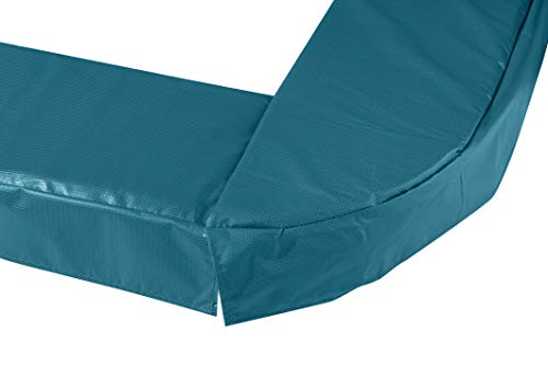 Outdoor Heights Super Round Trampoline Replacement Safety Pad |Spring Cover for Rectangular Trampoline | Durable, Water Resistant, 10" Wide| Fits Most Brands| 9' x 15' Foot - Aquamarine