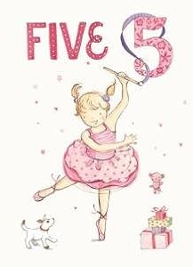 Children's Birthday Card for Five (5) Year Old Girl - Free 1st Class ...