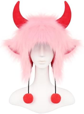 JUNBOON Cute Plush Cat Hat Fluffy Ear Headwear Winter Warm  display picture 2