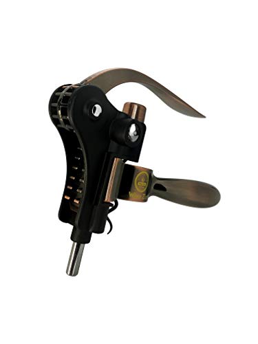 Wine Ziz Bronze Screw-pull Lever Corkscrew Wine Bottle Opener Set with Bonus Foil Cutter Tool, Heavy-Duty Metal Rabbit Manual Cork Screw, Best Housewarming Kitchen and Wine Gift Kit for Women and Men