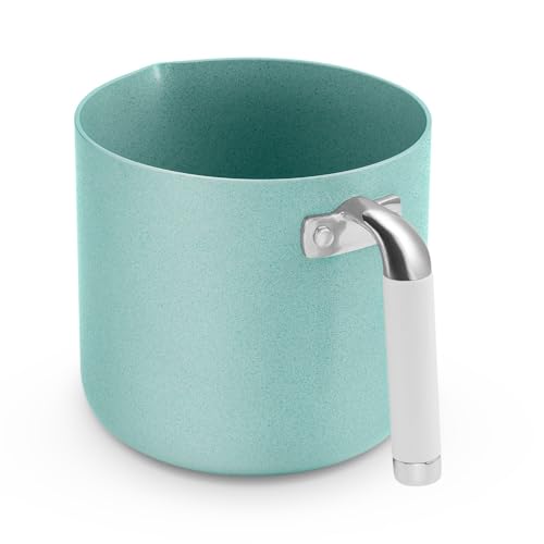 JadeCook Pocillo Lechero, Hervidor de Agua de 1.8 Lts Antiadherente 14 cm Premium Olla para Cafe Hervidor de Leche