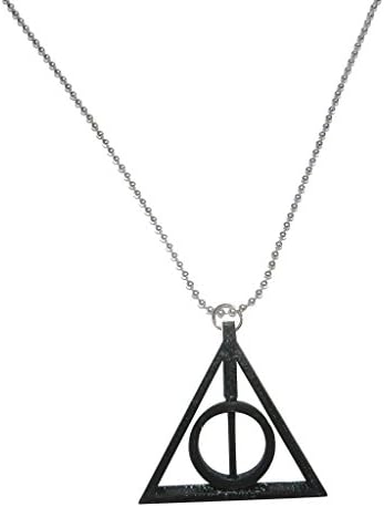 Tesseract Deathly Hallows Logo Necklace (Black)