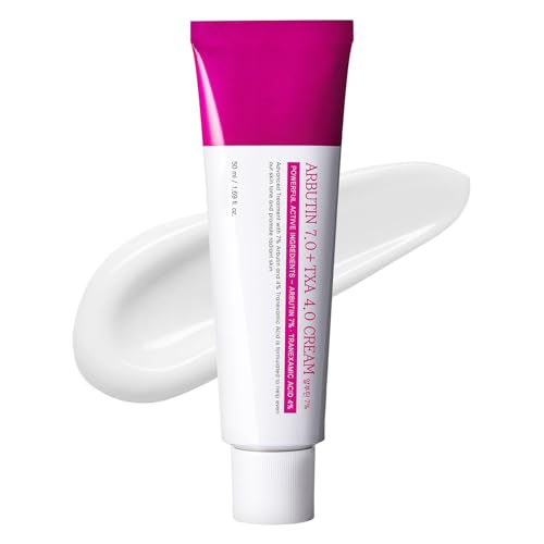 LBOYLOVE® Arbutin 7% + Tranexamic Acid 4% Cream, Skin Freckle Cream with 70,000ppm Arbutin, 40,000ppm TXA, Niacinamide & Glutathione for Dark Spots, Freckles, Blemishes and Pigmentation