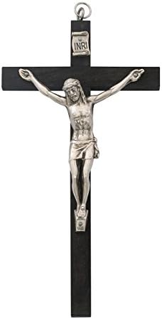 5" BLACK WOOD CRUCIFIX, 5" BLACK WOOD CRUCIFIX. MADE IN ITALY