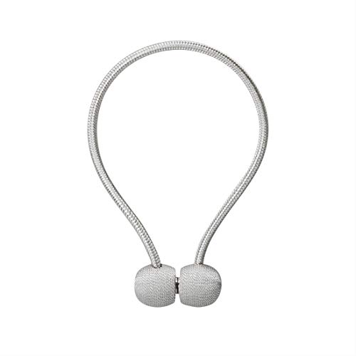 Umikk 6 Pack Magnetic Curtain Tiebacks Drape Tie Backs, Decorative Hooks Holdback Holders for Window DÃ©cor (Silver Grey)