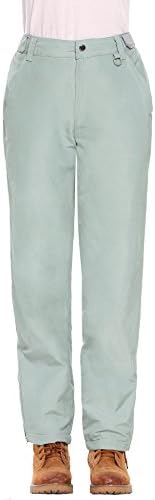 Vpicuo Women's Fleece Cold Travel Mountain Hiking Windproof Insulated Snow Ski Pants