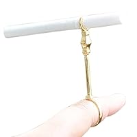 Lzttyee Hands Free Finger Cigarette Holder Ring Smoking Holder for Women/Men Smoker (Gold, M 17mm)