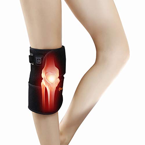 Quick Win Heated Knee Brace Wrap,Electric Knee Heating Pad Hot Compress for Arthritis,Meniscus,Joint Pain Relief Recovery,5 Heat Settings Fits Knee Calf/Leg/Arm(1PCS)