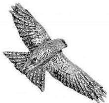 Feeling JewelleryPewter Red Kite Hawk Bird Brooch / Tie Pin / Lapel Pin / Badge Gift