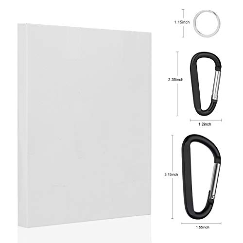 15PCS Carabiner Caribeaner Clip,5 X 3 Large + 10 X 2.4 Small with 15PCS Keyrings Aluminum Hook Bulk Pack for Keychain Home RV Outdoor Backpack(Not for Heavy Duty Climbing) ...