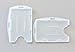 ID Badge Holders 2-Sided Open Faced Rigid ID Card Holder Pack of 5