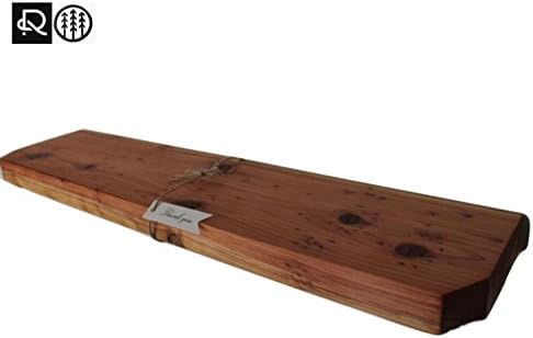 RustiC DecoR - Industrial Wood Wall Shelf w/Brackets - Natural Sequoia Redwood - (3 colors available)(24” Lx 6” W x 2” H) (Natural)