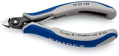 Knipex Präzisions-Elektronik-Seitenschneider brüniert, mit Mehrkomponenten-Hüllen 120 mm 79 22 120 – Bild 3