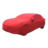 BLRYP Car Cover Compatible with Dodge Challenger SRT Hellcat Redeye Stretch Cloth Full Car Cover Indoor Exhibition Hall Basement (Color : Red)