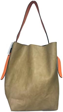 Inzi Sand/Oyster Color Block Hobo Handbag