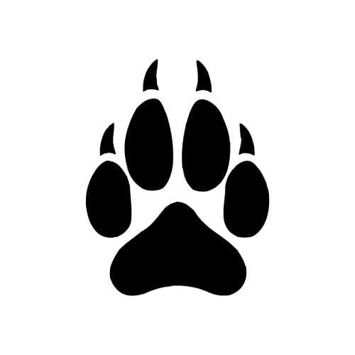 Amazon.com: 20 Wolf Paw Print Decals - 2" tall x 2" wide each: Handmade