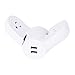 Quirky Pivot Power Mini Compact Portabal Surge Protector with 2-USB Outlets and Sockets in White