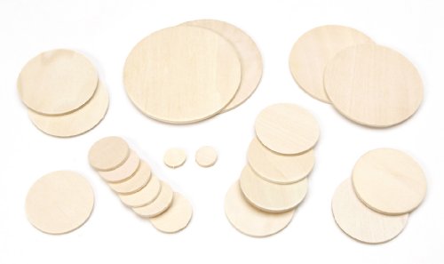 Darice 9160-34 Big Value Wood Cutout, Circle