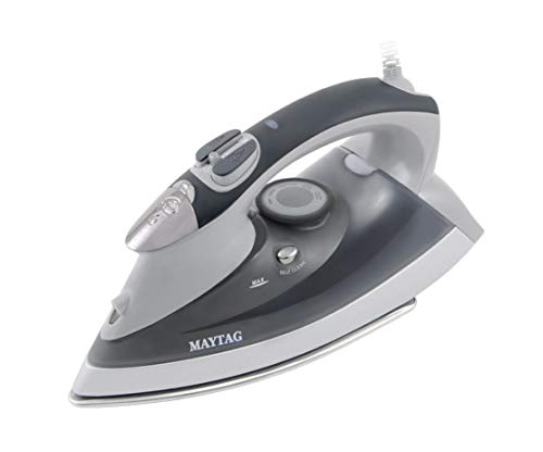 Maytag M400 Speed Heat Steam Iron & Vertical Steamer with Stainless Steel Sole Plate, Self Cleaning Function + Thermostat Dial (Renewed)