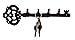 Salomé Idea(TM) Large Size Antique Vintage Cast Iron Key Rack, Key Shaped Key Holder, Handcraft Wall Rack
