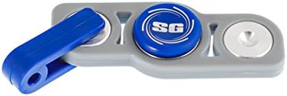Spin Gadget fidget spinner toy with quick disconnect keychain perfect EDC for ADD ADHD anxiety fidgeting focus and addiction aka fidget gadget or fidget gidget MADE IN THE USA (Gray Royal Blue)