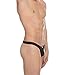 Louis Rouse Men's Solid Color Ice Silk Briefs Thong Black L
