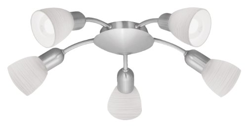 Eglo 88476A Dakar 1 Ceiling Light, Matte Nickel