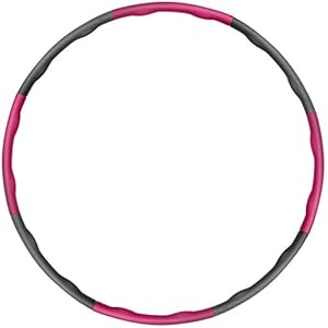 Weighted-Hula-HoopWeighted-Hula-Hoops-for-Adults-Gymnastics-Hoop-with-Foam-Adjustable-Weight-for-Adults-Fitness-Sports-Home-Abdominal-Shaping-PinkGrey Weighted Hula Hoop,Weighted Hula Hoops for Adults, Gymnastics Hoop with Foam, Adjustable Weight, for Adults Fitness…