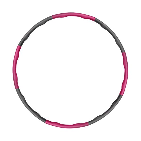 Weighted-Hula-HoopWeighted-Hula-Hoops-for-Adults-Gymnastics-Hoop-with-Foam-Adjustable-Weight-for-Adults-Fitness-Sports-Home-Abdominal-Shaping-PinkGrey Weighted Hula Hoop,Weighted Hula Hoops for Adults, Gymnastics Hoop with Foam, Adjustable Weight, for Adults Fitness…