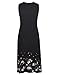 KILIG Womens Summer Dresses 2025 Casual Pleated Floral Midi Tank Sundress A-line Beach Vacation Cruise Outfits(Black,L)