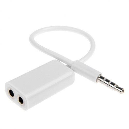 ANRANK AK1235ASW White 3.5mm Audio Y Splitter Cable Cord Plug Speaker Headphones for Smartphones iPhones iPads iPods Tablets MP3 players Laptops - Thumbnail 2