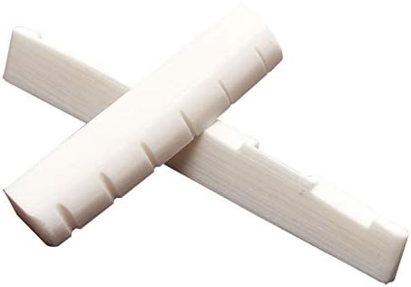 Guitar Parts 6 String Folk Guitar Bone Bridge Saddle And Nut Ivory Set