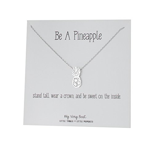 My very best dainty pineapple necklace "be a pinea…