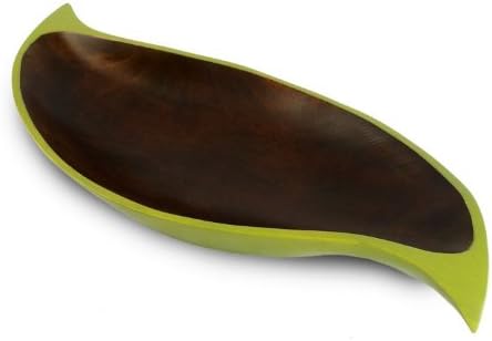 Enrico 2844B4080 Mango Wood Curry Leaf Tray, Avocado