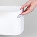 iDesign Una Bathroom Kitchen Storage Organizer Bin Basket 16x6x6, White