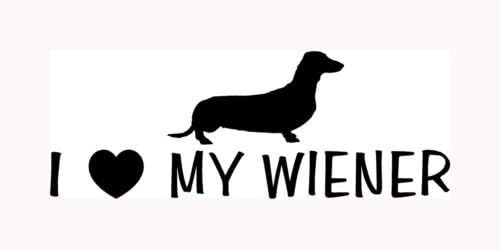 Amazon Com I Love My Wiener Sticker Funny Car Decal Heart Dog Vinyl Dachshund Cute Puppy Die Cut Vinyl Decal For Windows Cars Trucks Tool Boxes Laptops Macbook Virtually Any Hard
