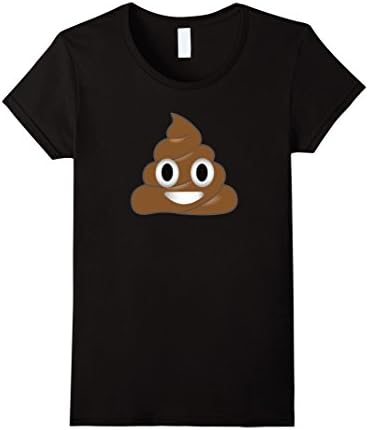 Women's Emoji Poop Shirt ~ Novelty Funny t-shirt for Men Women Kids Medium Black