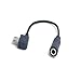 New Black Micro USB Jack to 3.5mm Headphone Earphone Adapter Socket Audio Cable