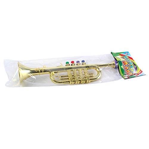 DaoAg Kids Plastic Trumpet with 3 Colored Keys for Early Developmental Music Education Toy - Thumbnail 2