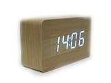 Jianxiu Modern Wood Wooden LED Clock Digital Alarm Clock Desktop Temperature Time Bamboo