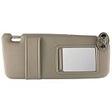 IAMAUTO 89958 New Sun Visor Right Passenger Side Tan Beige for 2007 2008 2009 2010 2011 Toyota Camry Without SUNROOF