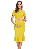 BBHoping Womens Maternity Dress Bodycon Ruched
