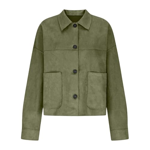 Cropped Suede Jacket Women Fall Fashion Transitional Jackets Business Professional Office Work Clothes for Women